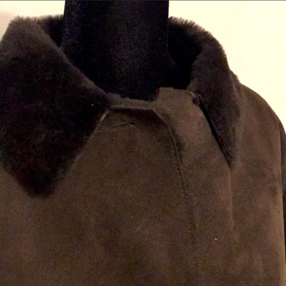 Hilary Radley Brown Suede & Faux Fur Coat - Picture 3 of 4
